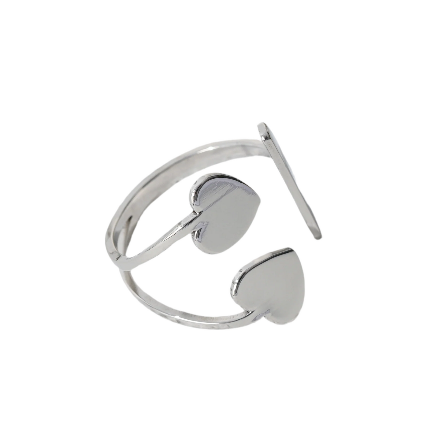 Bague Laia argentée cœur - ajustable