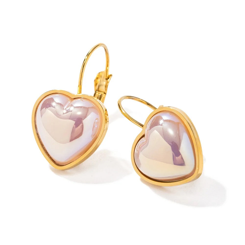 Boucles d’oreilles Giuliana cœurs sirène doré