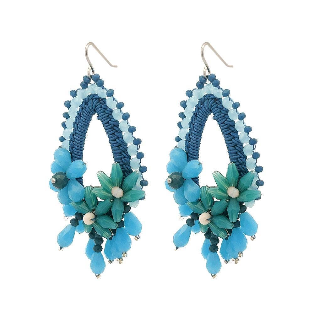 Boucles d'oreilles Angelina - bleu