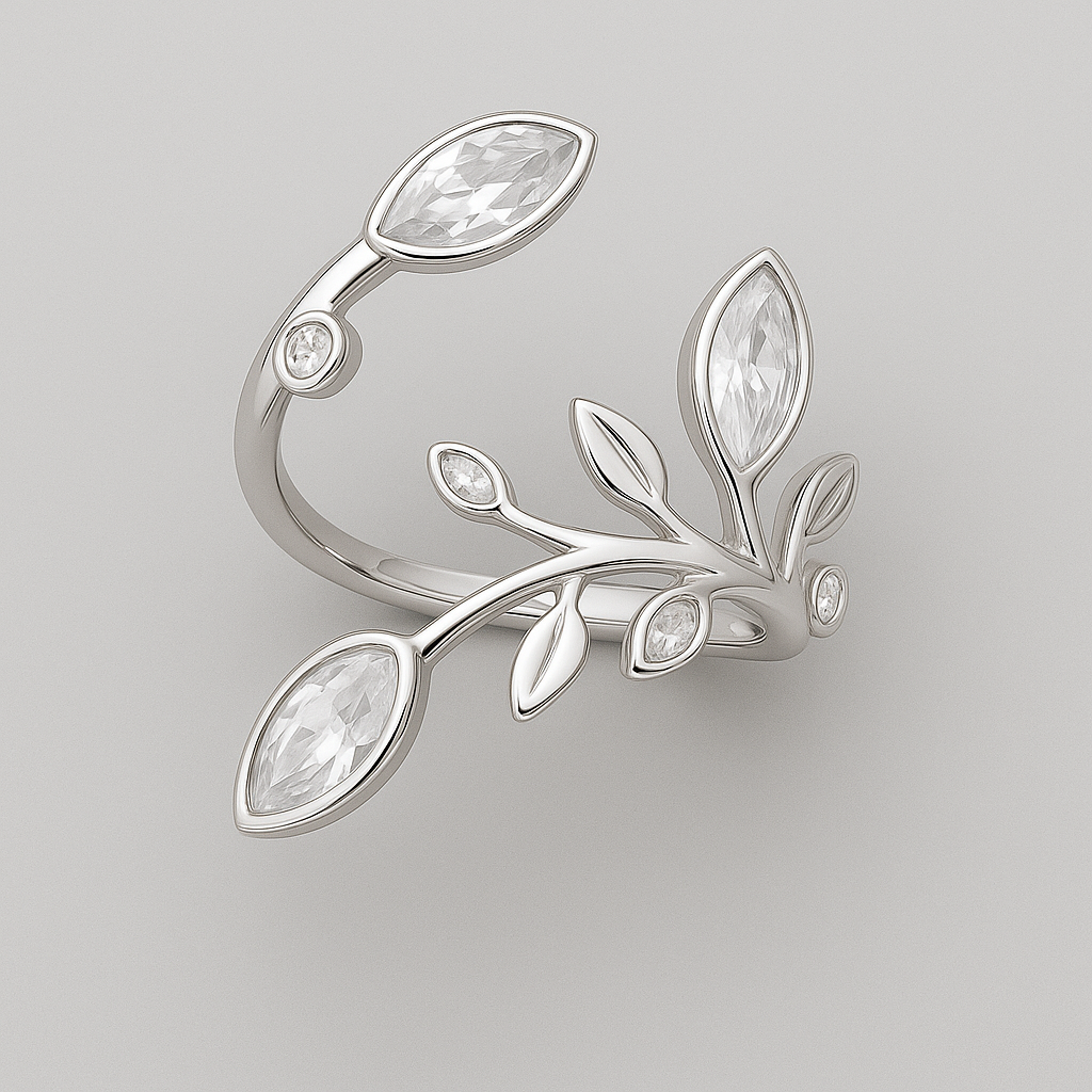 Bague Diamanta couleur argentée et strass