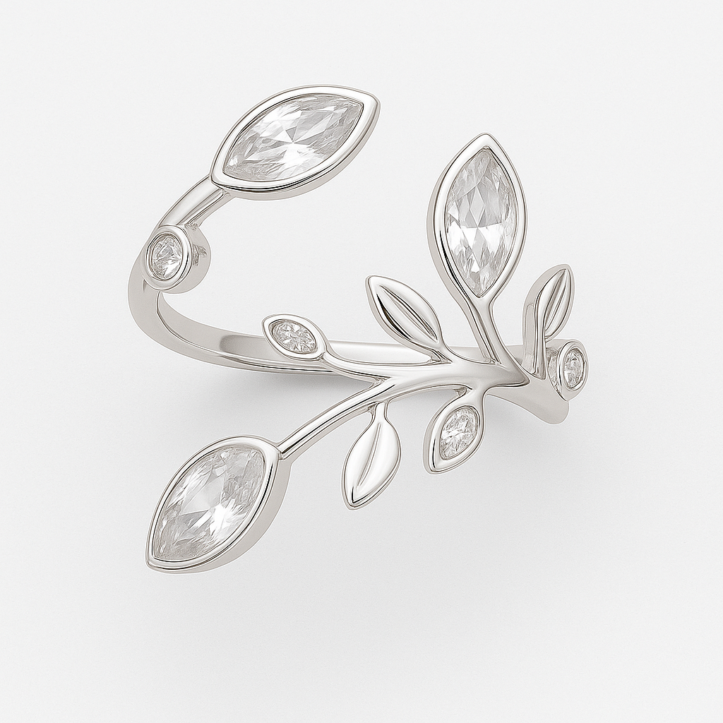 Bague Diamanta couleur argentée et strass