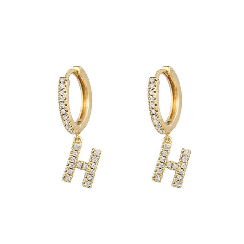 Monoboucle d’oreille Coline charm Initiale