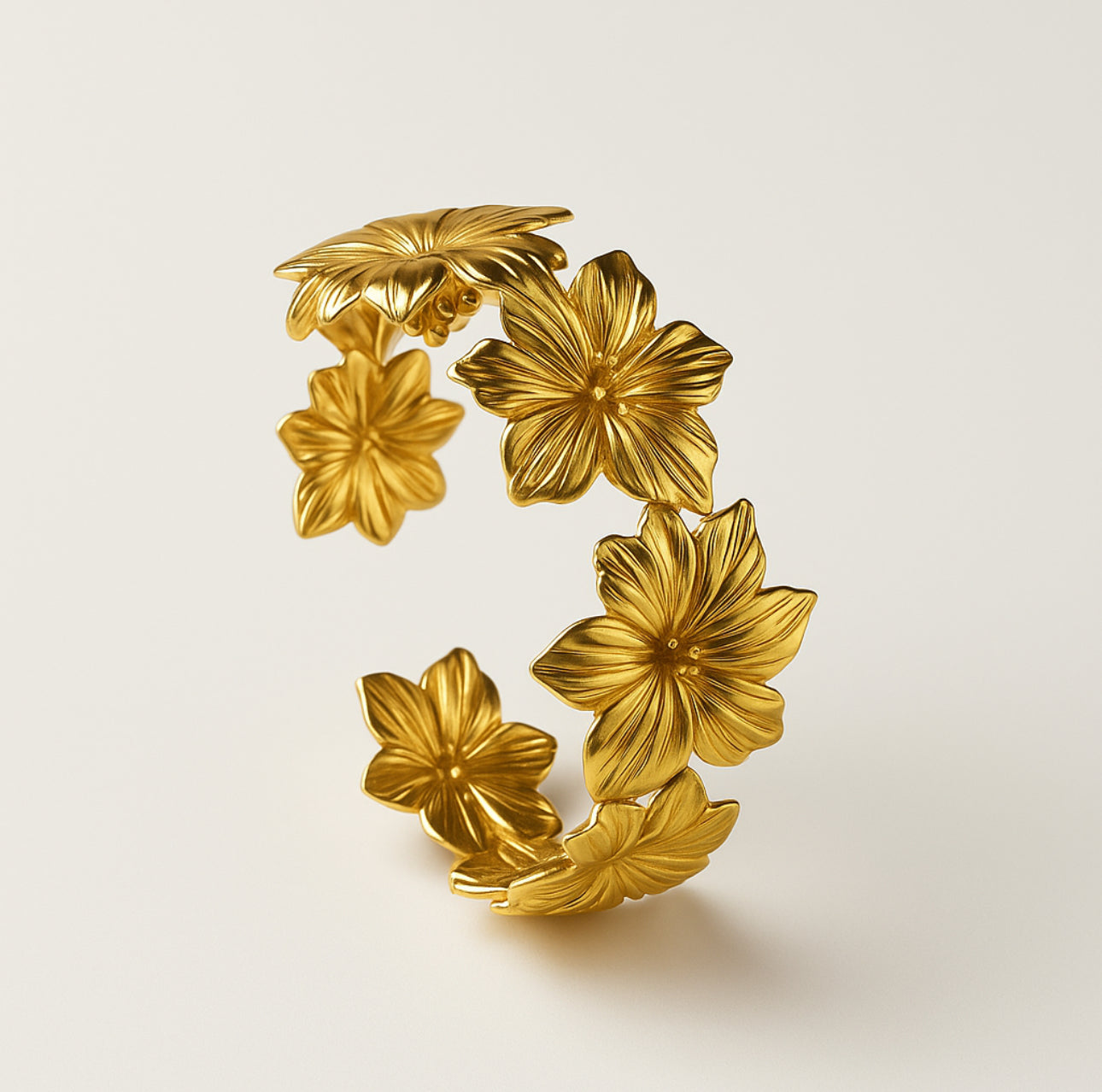 Bracelet Hortensia Jonc fleurs
