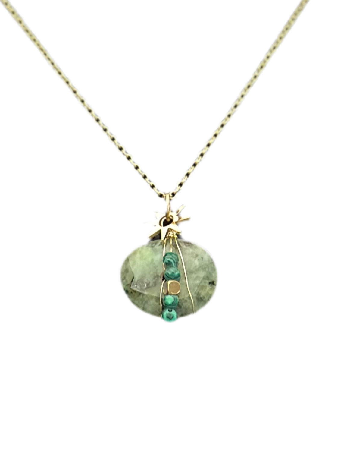 Collier Iris pierre naturelle turquoise africaine