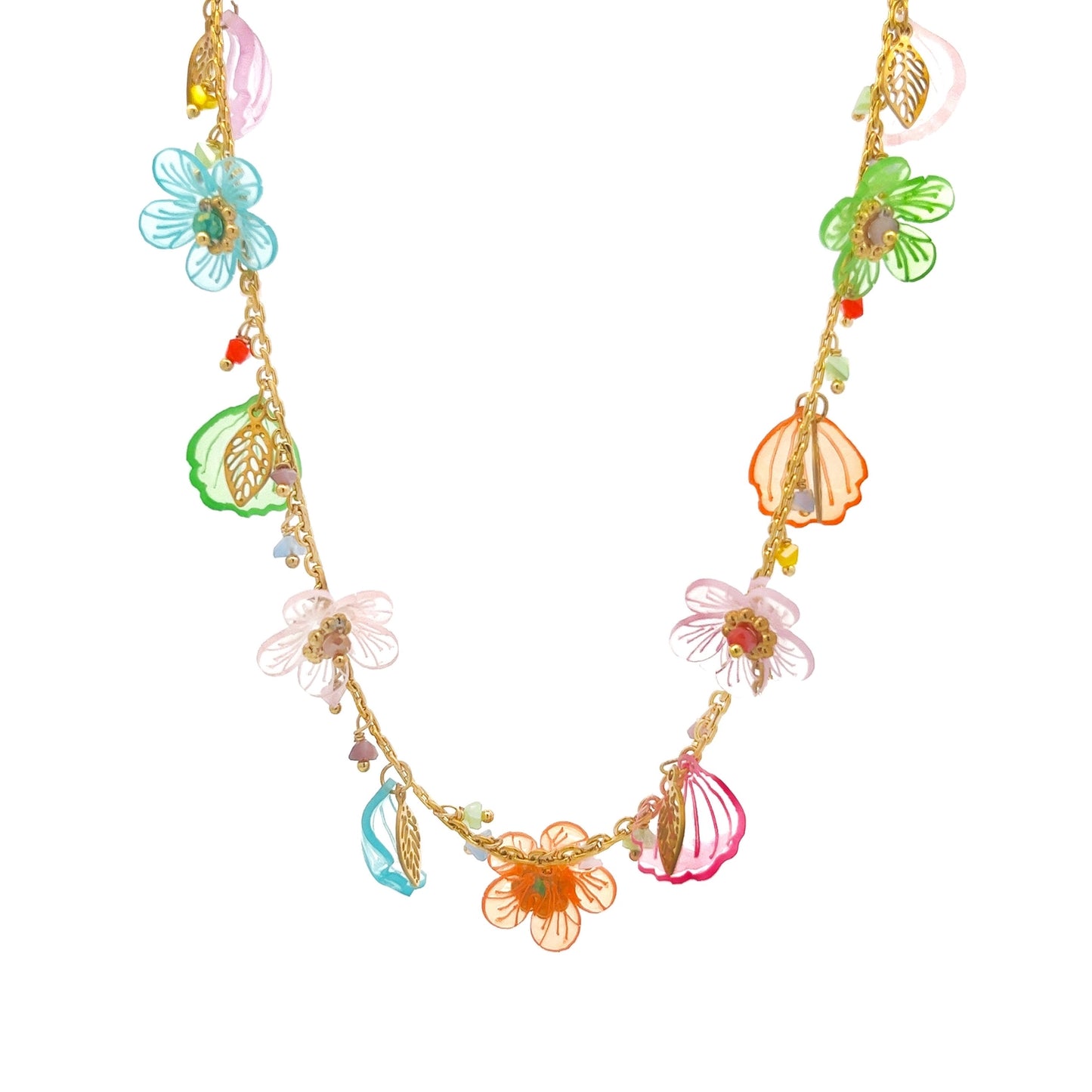 Collier Fleur – Bijou Raffiné en Acier Chirurgical et Verre Cristal, Hypoallergénique