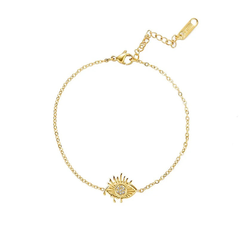 Bracelet Rita œil doré et zircones
