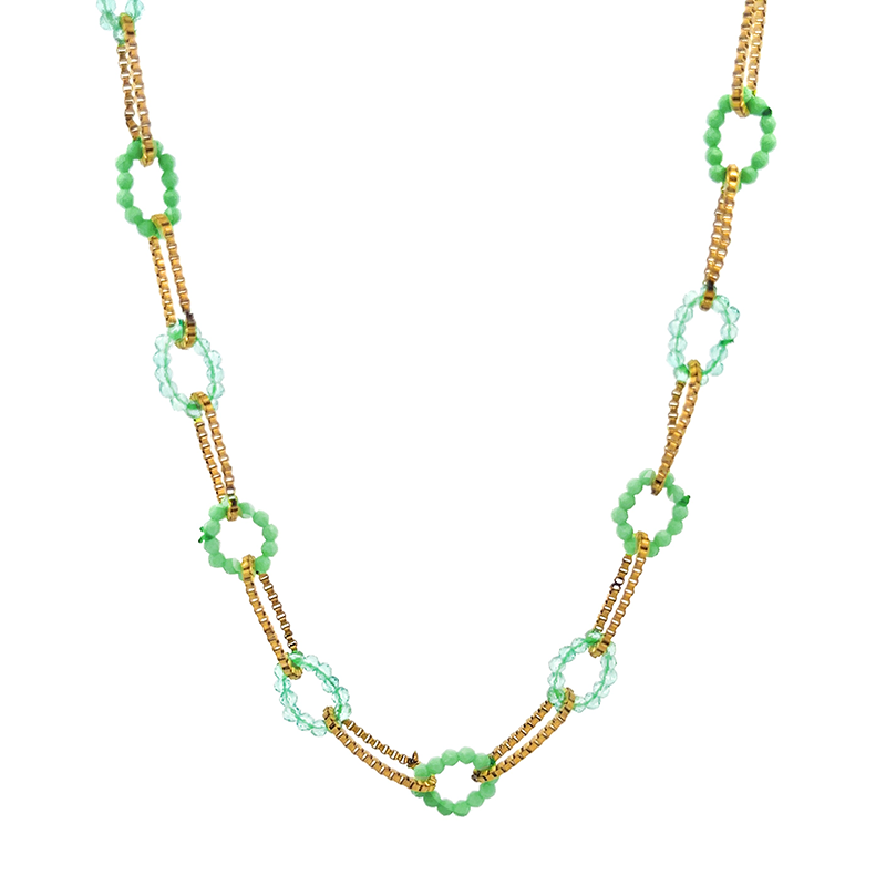 Collier Serafina anneaux entrelacés - multicouleur