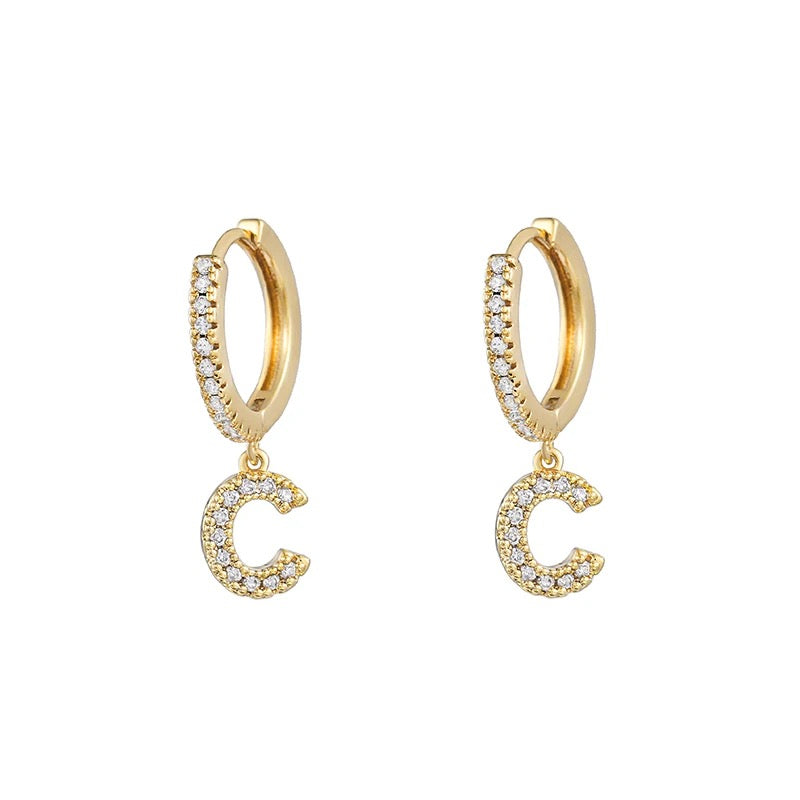Monoboucle d’oreille Coline charm Initiale
