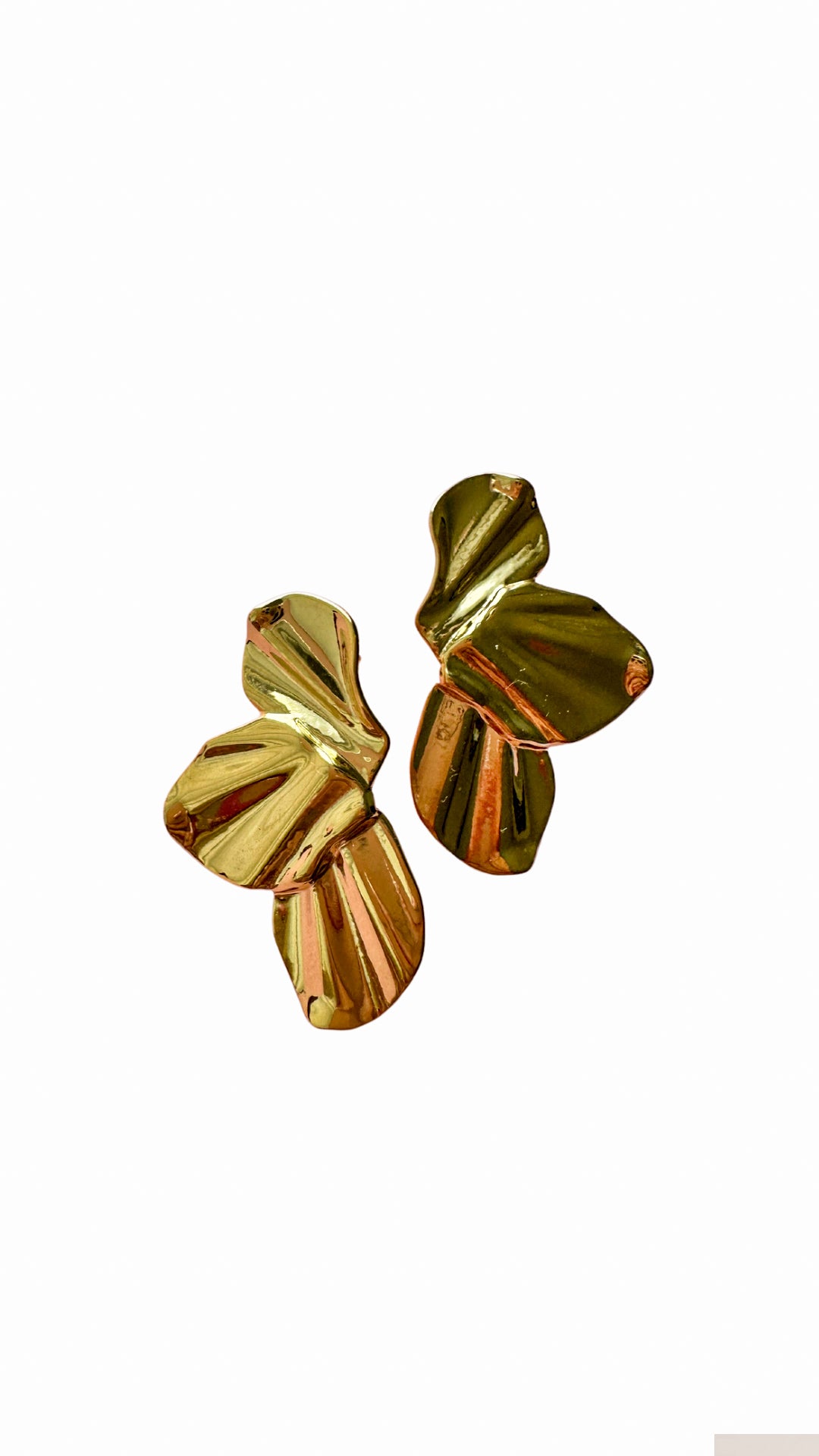 Boucles d’oreilles Selena acier doré fleur