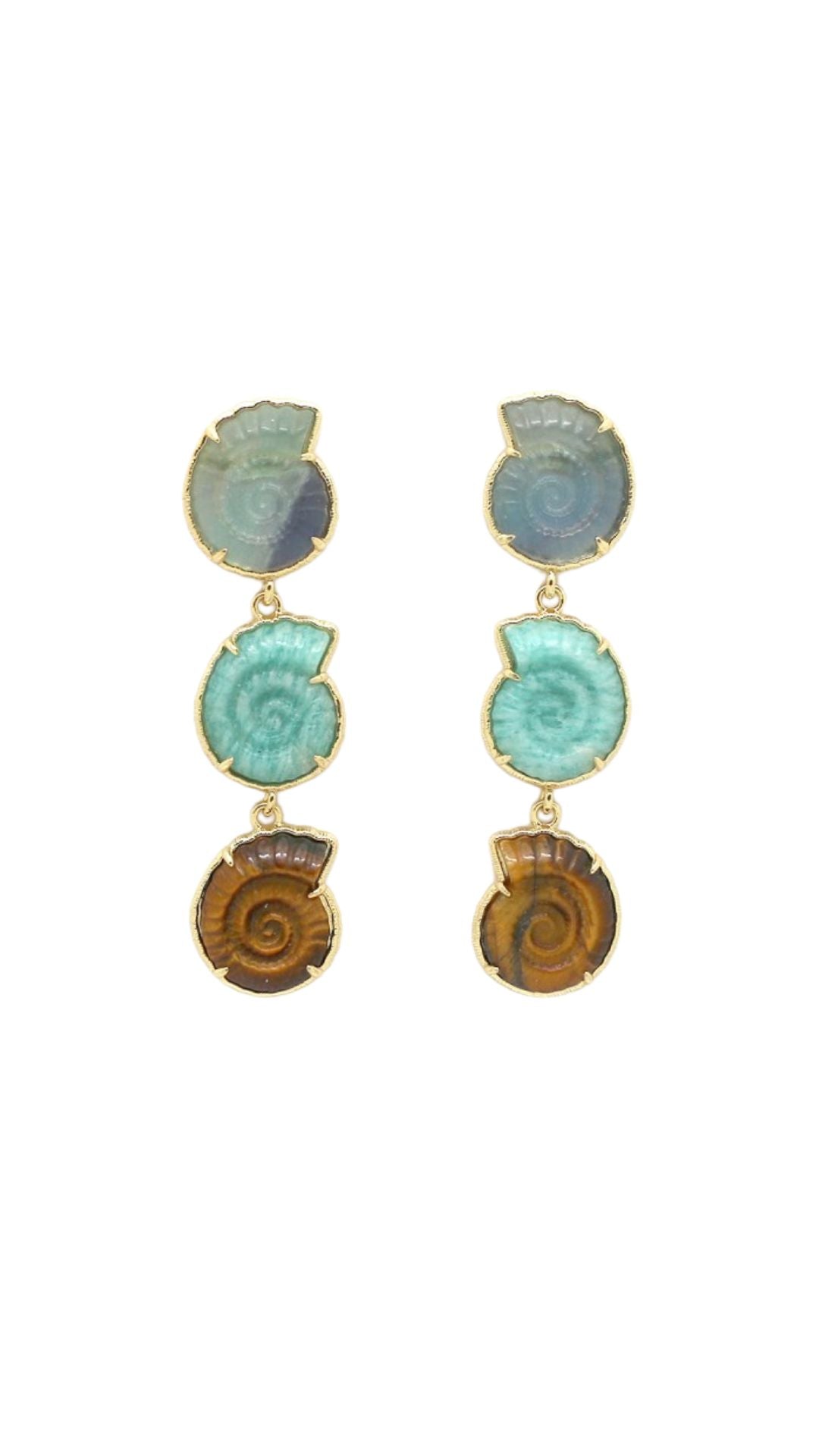 Boucles d’oreilles Amazona – Élégance Naturelle & Énergie Minérale