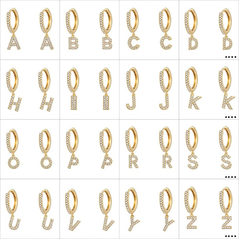 Monoboucle d’oreille Coline charm Initiale