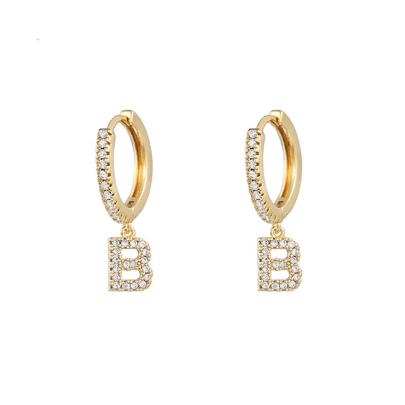Monoboucle d’oreille Coline charm Initiale