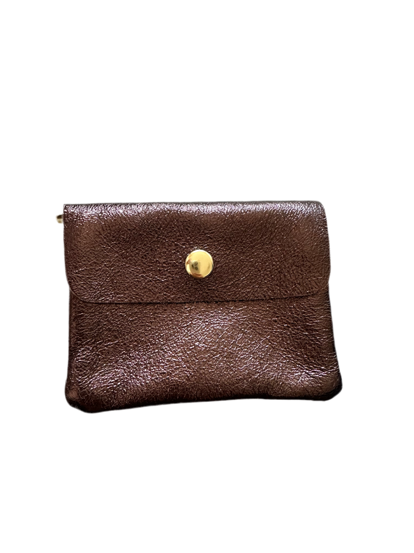 Porte-monnaie Malone en cuir métallisé