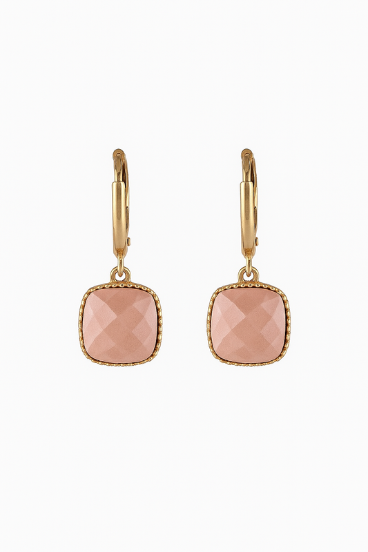 Boucles Alba dorées avec pierres naturelles