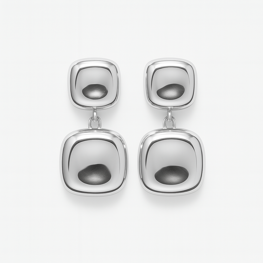 Boucles Zola argentée pendantes
